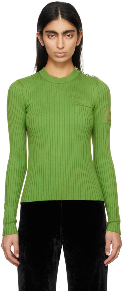 Rabanne Green Crewneck Sweater Cover