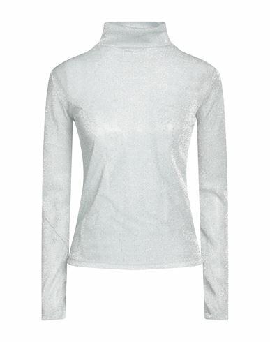 Msgm Woman T-shirt Silver Polyester Cover