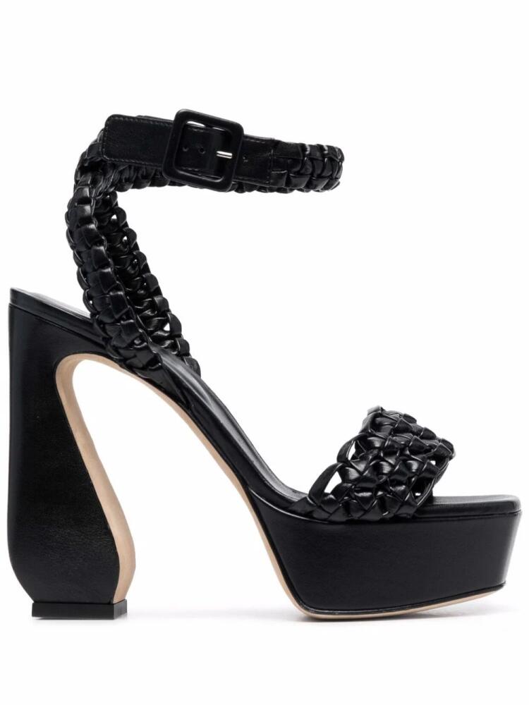 Si Rossi interwoven-detail platform sandals - Black Cover