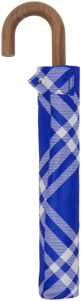 Burberry Blue & White Check Folding Umbrella Cover