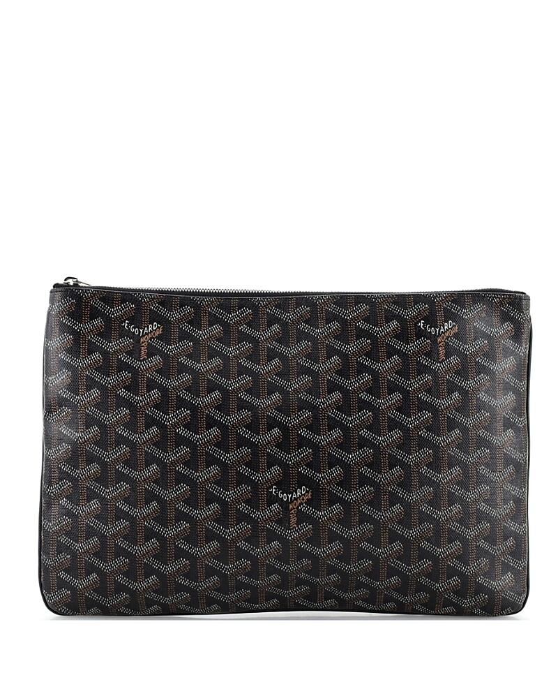 Pre-Owned Goyard Mm Senat Zip Pouch Coated Canvas Cover