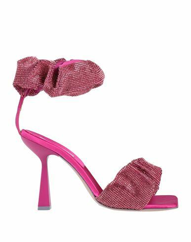 Sebastian Milano Woman Sandals Fuchsia Textile fibers Cover