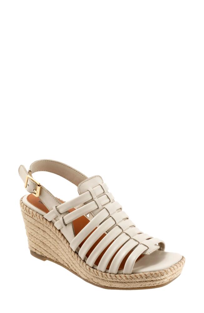 SoftWalk Havana Slingback Espadrille Platform Wedge Sandal in Ivory Cover