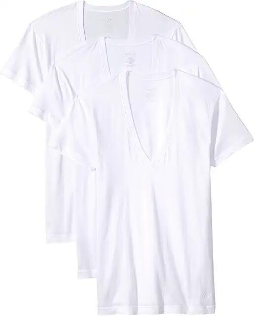 2(X)IST Essential 3-Pack Slim Fit Deep V-Neck T-Shirt (White New Logo) Men's T Shirt Cover