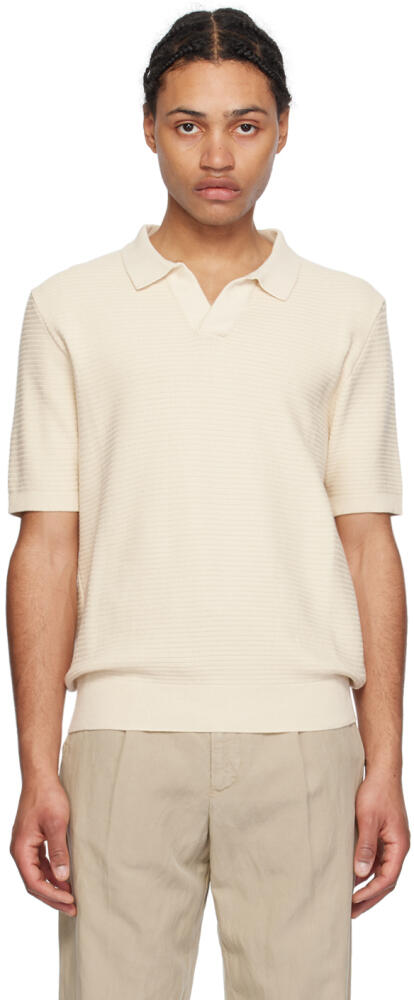 Sunspel Beige Open Polo Cover