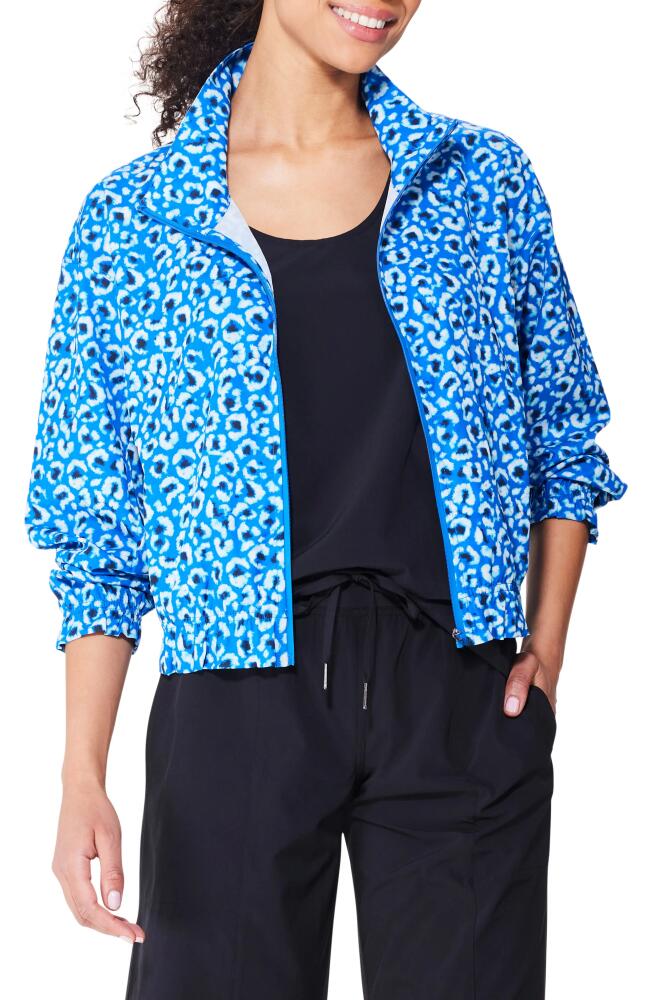 NZ ACTIVE by NIC+ZOE Tech Stretch Crop Jacket in Blue Multi Cover