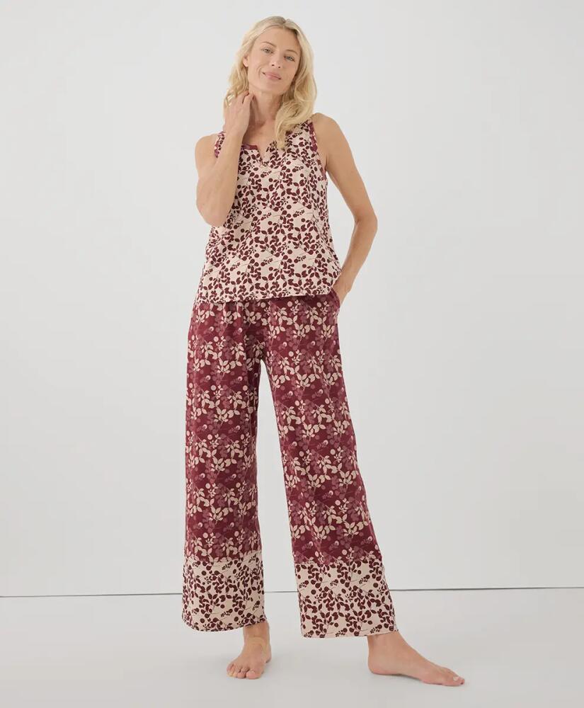 Pact Organic Staycation Sleep Pant in Berry Sprigs Cover