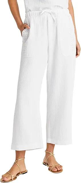 Splendid Kit Eyelet Gauze Pant (White) Women's Dress Pants Cover