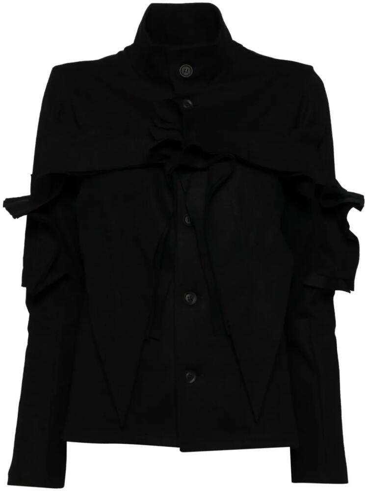 Yohji Yamamoto panelled wool blouses - Black Cover