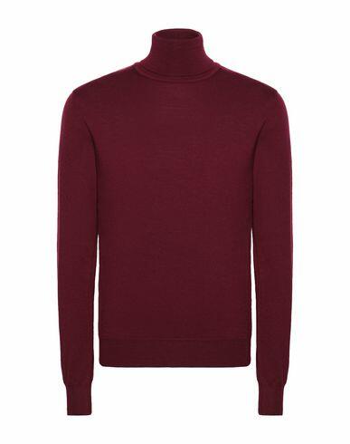 8 By Yoox Merino Wool Essential Roll-neck Sweater Man Turtleneck Burgundy Merino Wool Cover