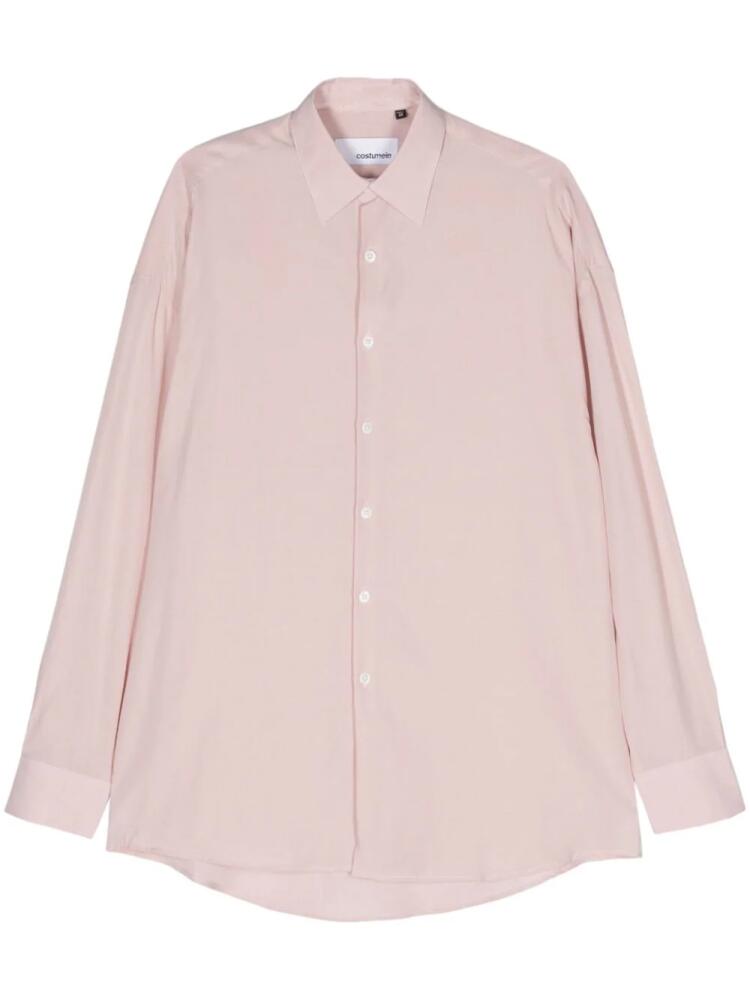 Costumein straight-point collar long-sleeve shirt - Pink Cover