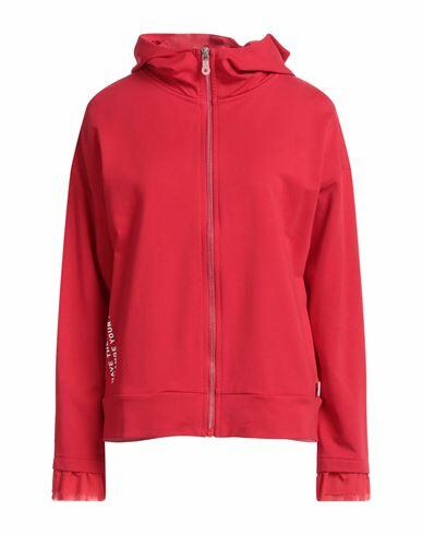 Noumeno Concept Woman Sweatshirt Red Cotton, Elastane Cover