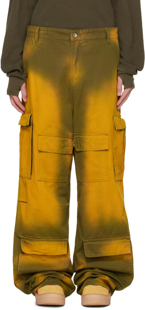 Who Decides War Green & Yellow Dusk Cargo Pants Cover