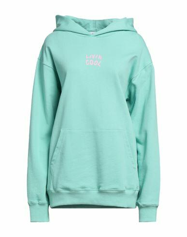 Livincool Woman Sweatshirt Light green Cotton Cover