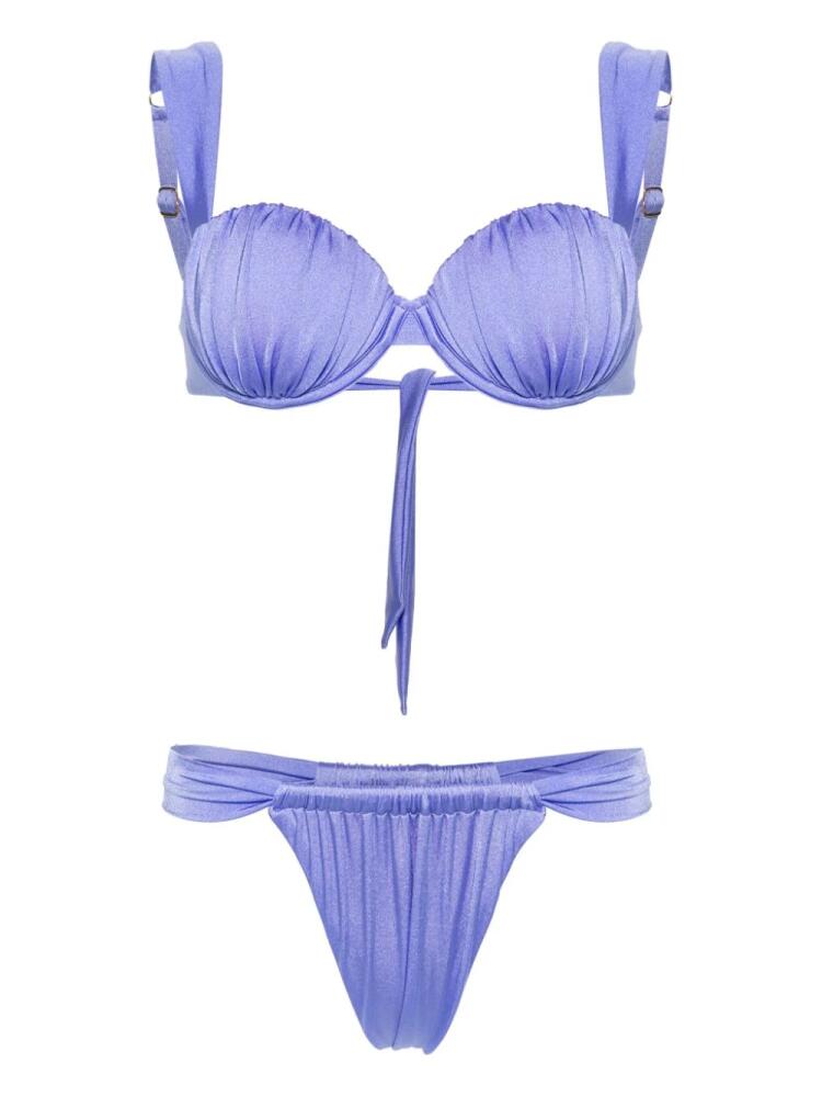 Noire Swimwear ruched balconette bikini - Purple Cover