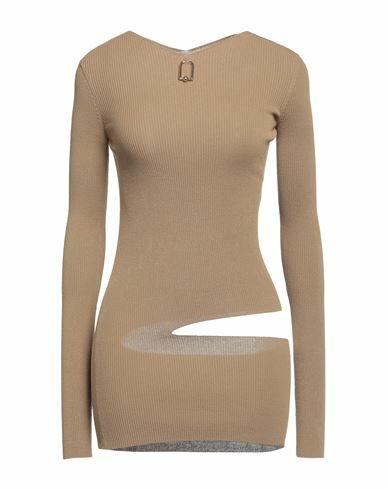 Quira Woman Sweater Camel Cotton, Polyamide Cover