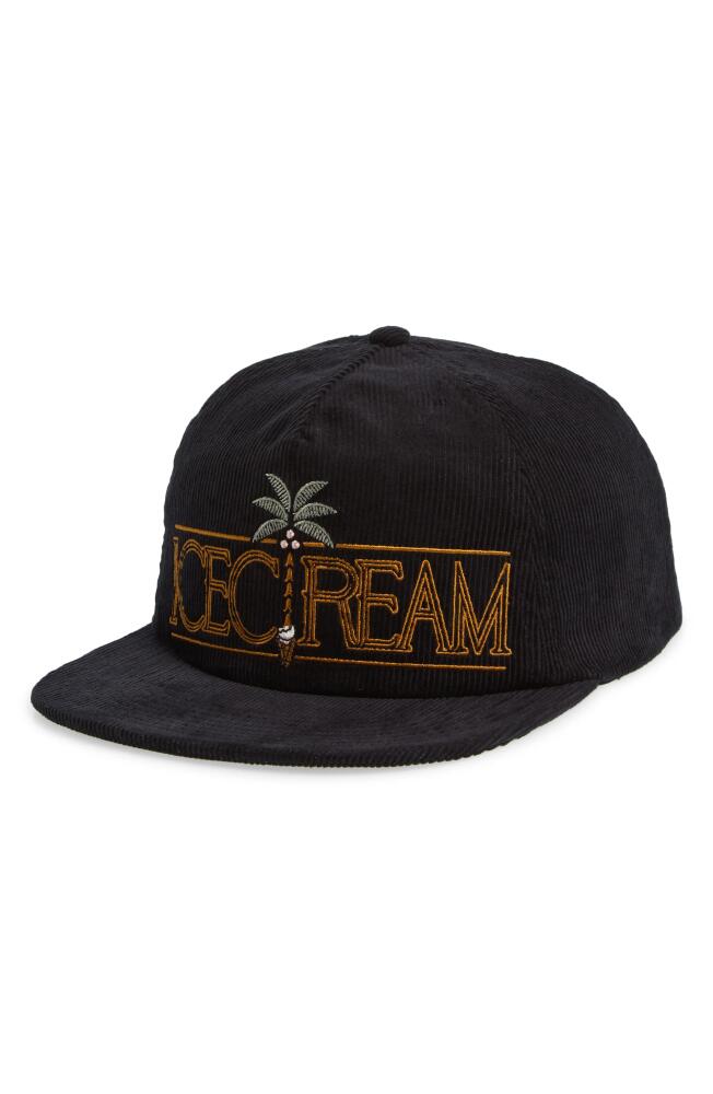 ICECREAM Breezy Snapback Baseball Cap in Black Cover