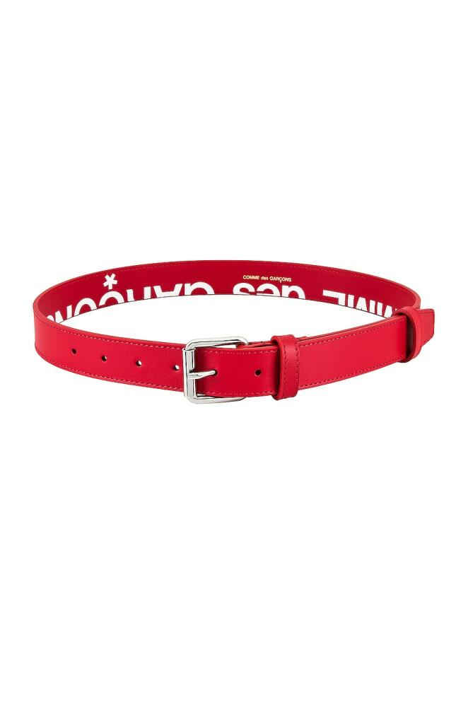 COMME des GARCONS Huge Logo Belt in Red Cover