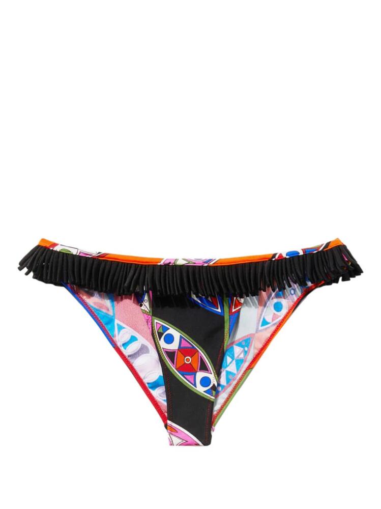 PUCCI abstract print fringed bikini bottom - Multicolour Cover