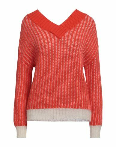 Tela Woman Sweater Tomato red Wool, Acrylic, Mohair wool, Polyamide Cover