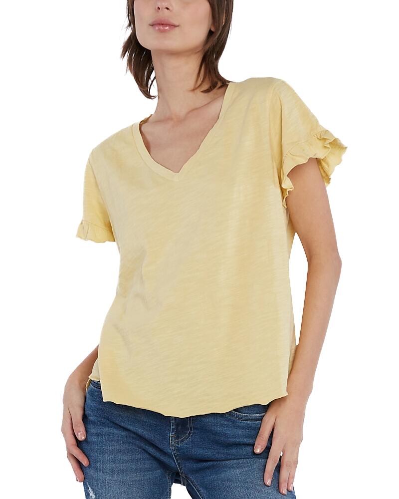 Billy T Ruffled V Neck Tee Cover