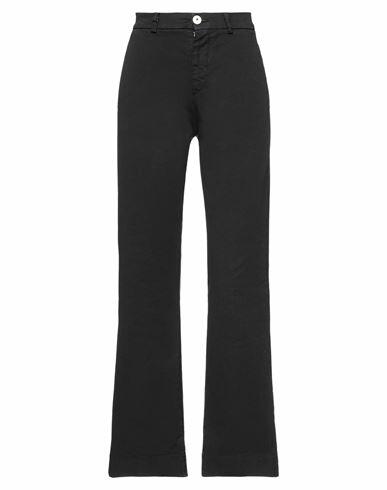 (+) People Woman Pants Black Cotton, Elastane Cover