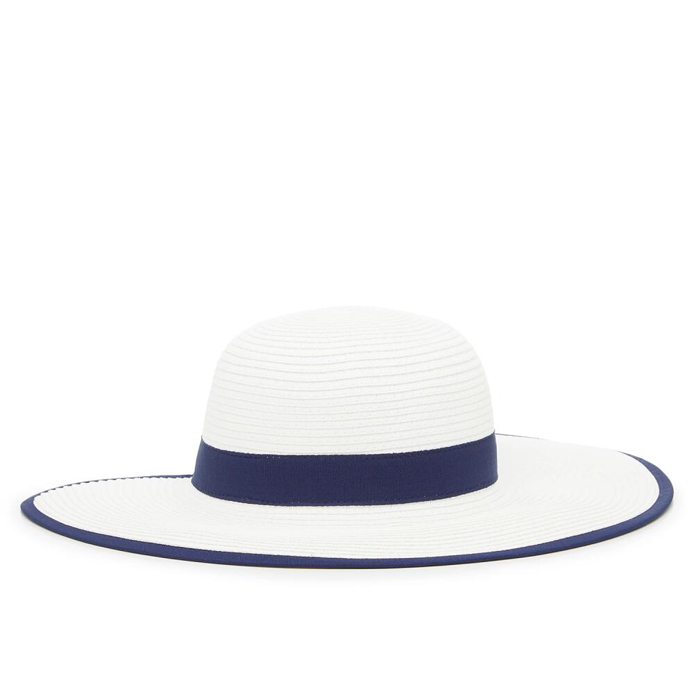 Vince Camuto Straw Sun Hat | Women's | White/Navy Cover