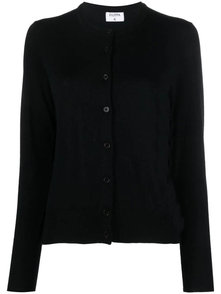 Filippa K Merino long-sleeve cardigan - Black Cover