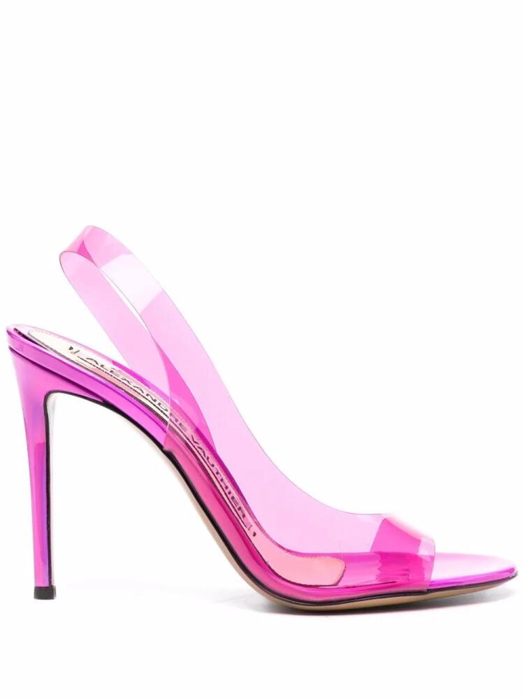 Alexandre Vauthier transparent slingback sandals - Pink Cover