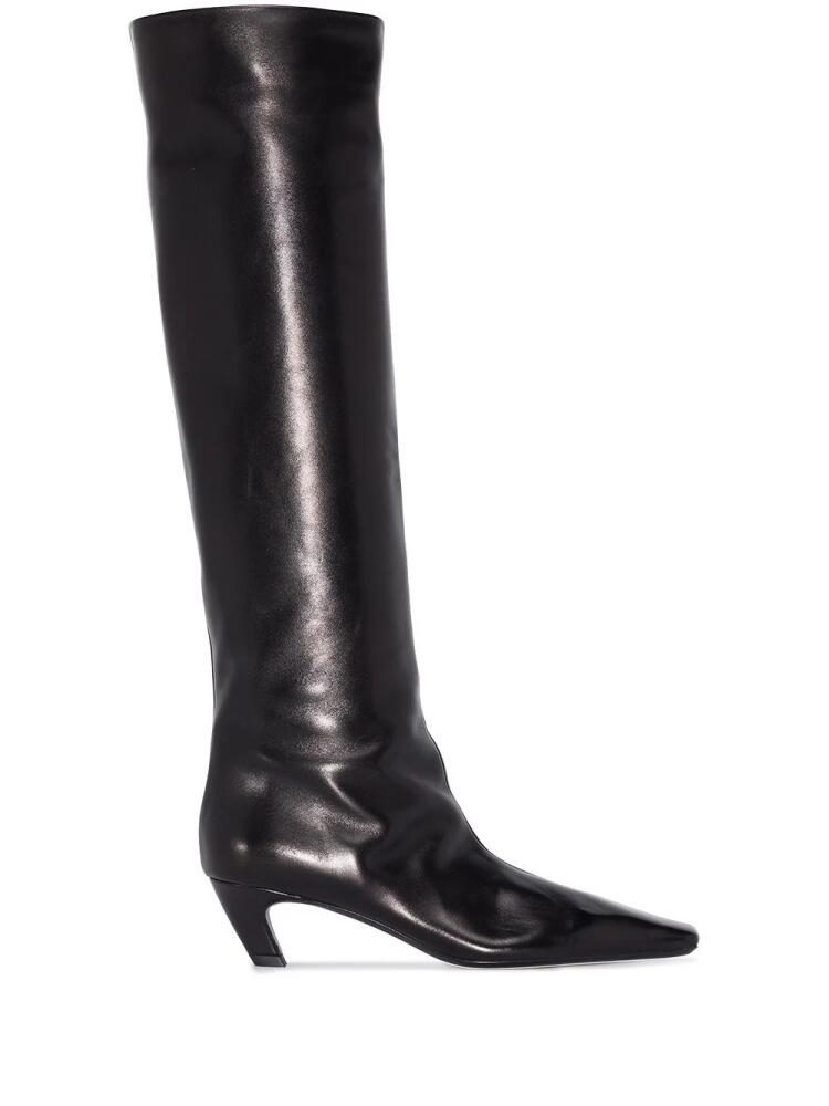 KHAITE Davis knee-high boots - Black Cover