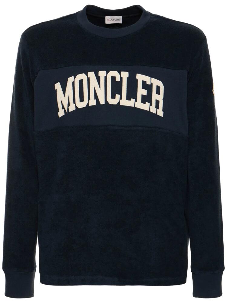 MONCLER Logo Detail Cotton Crewneck Sweatshirt Cover