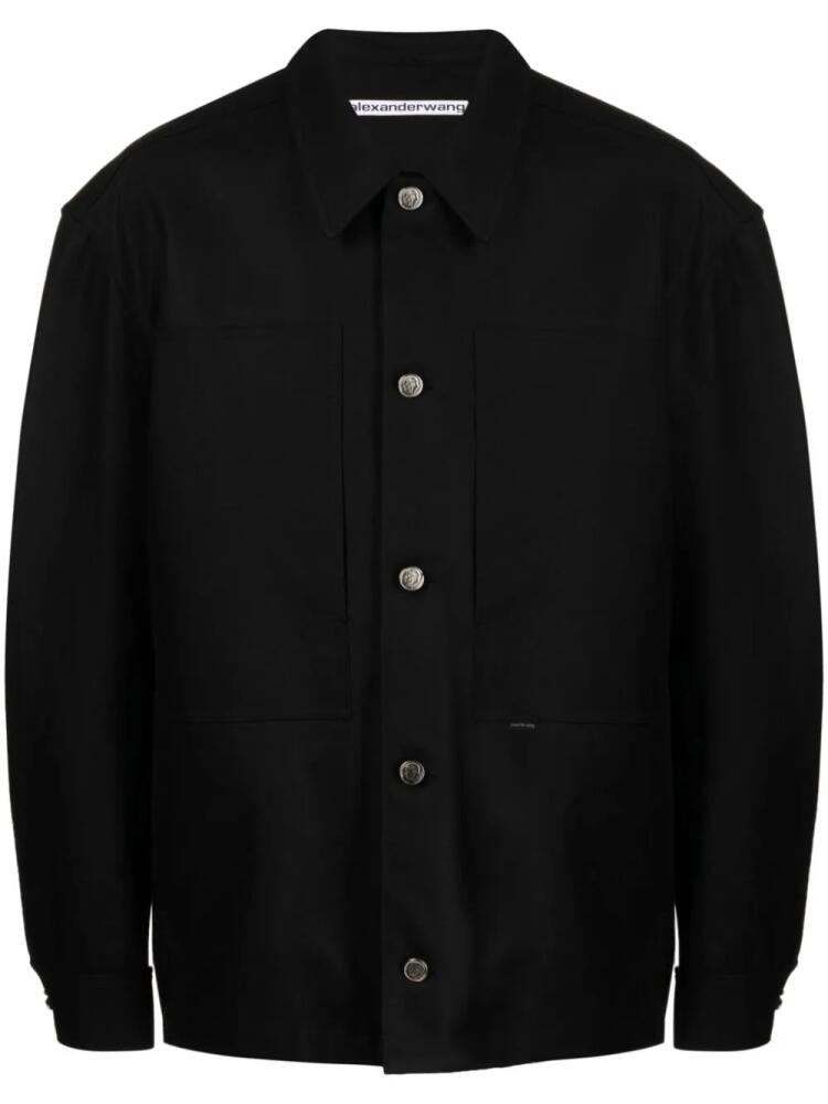 Alexander Wang button-up cotton shirt jacket - Black Cover