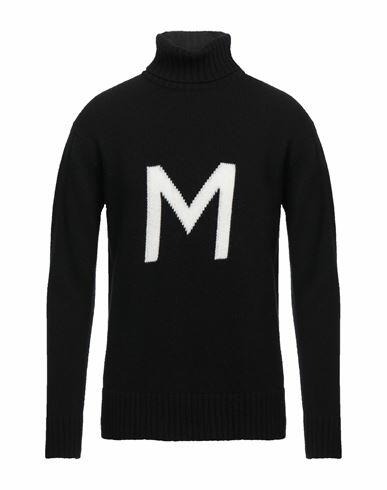 Majestic Filatures Man Turtleneck Black Wool, Cashmere Cover