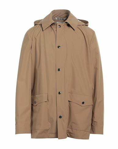 Kired Man Jacket Camel Polyester, Polyurethane Cover