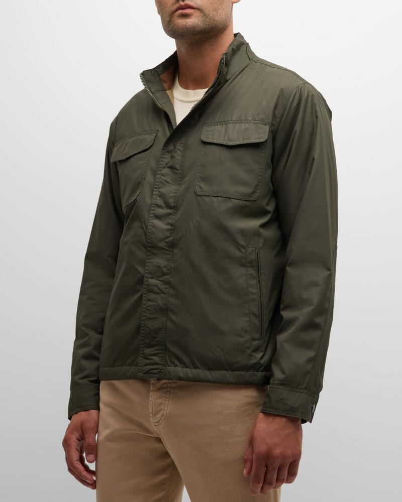 Peter Millar Men's Norfolk Water-Resistant Bomber Jacket Cover