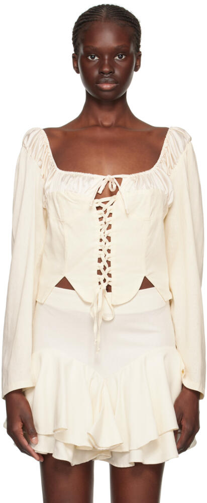 Tach Off-White Salvia Blouse Cover