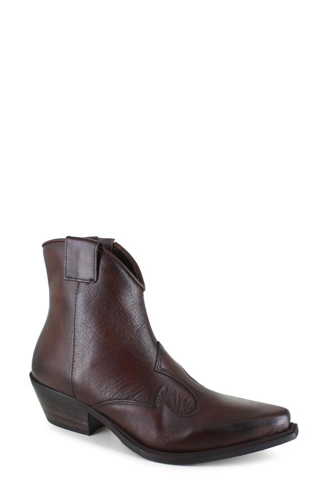 ZIGI Imma Ankle Western Boot in Tan Leather Cover