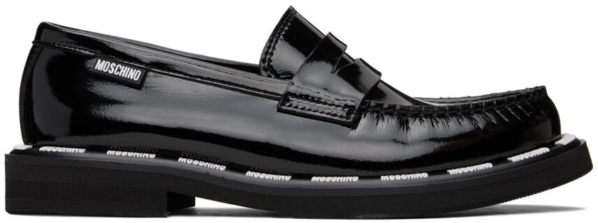 Moschino Black Embossed Loafers Cover