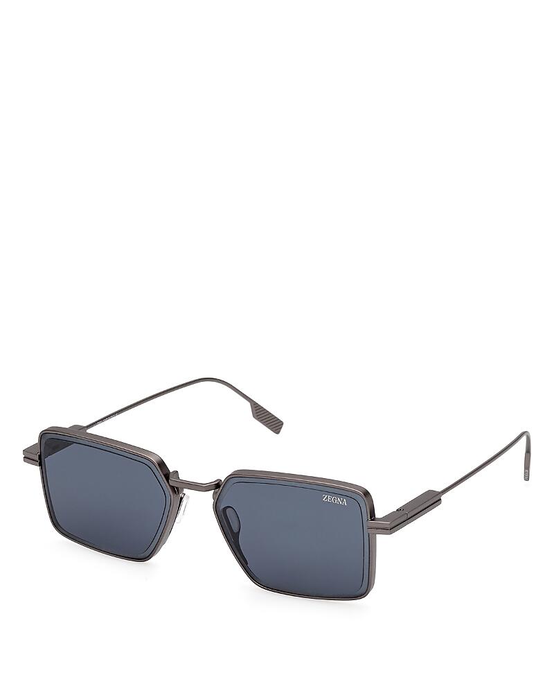 Zegna Rectangular Sunglasses, 56mm Cover