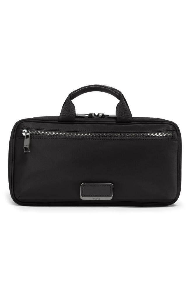 Tumi Small Madeline Nylon Cosmetics Bag in Black/Gunmetal Cover