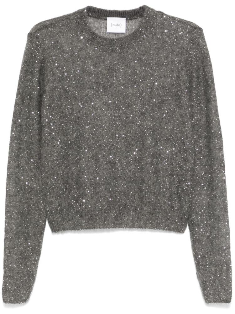 Nude sequined sweater - Grey Cover