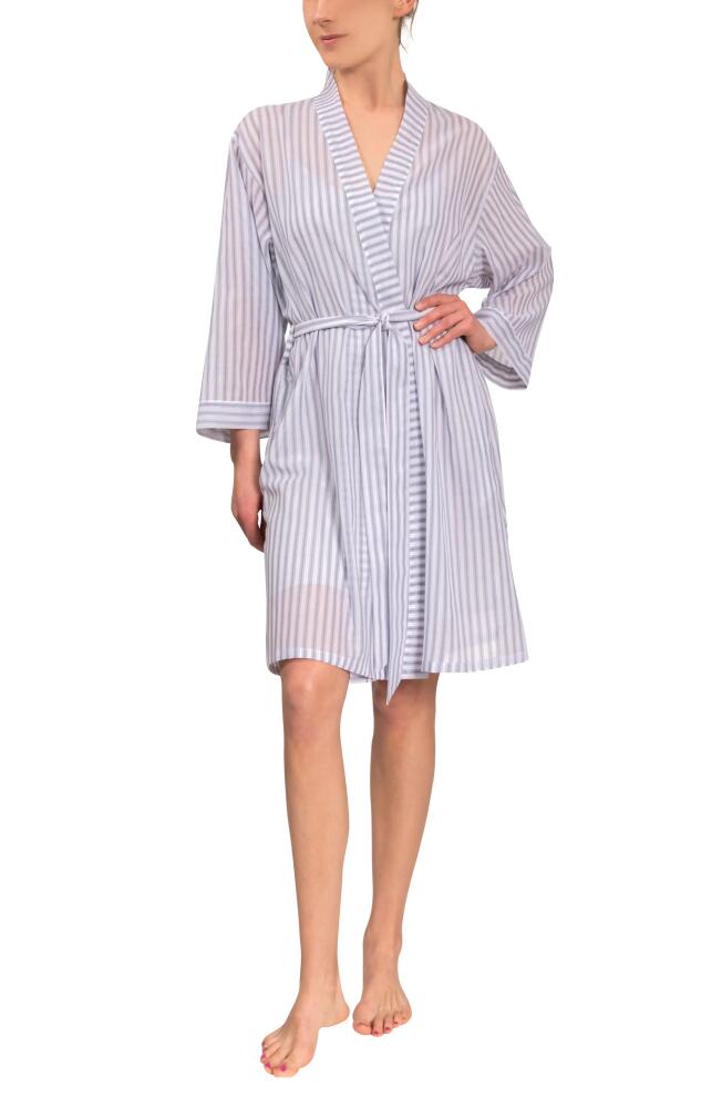 Everyday Ritual Mistry Stripe Cotton Robe in Chicago Stripe Cover