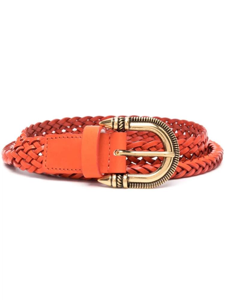 ETRO woven leather belt - Orange Cover