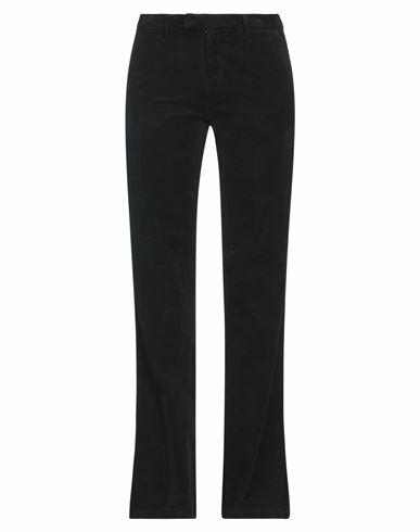 40weft Woman Pants Black Cotton, Elastane Cover