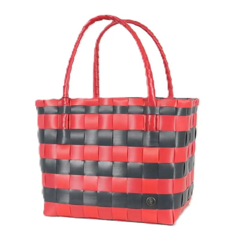 Handed By Paris Spirit Recycled Tote Bags in Red/dark Grey Cover