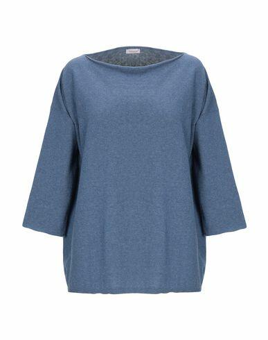 Rossopuro Woman Sweater Slate blue Cotton Cover