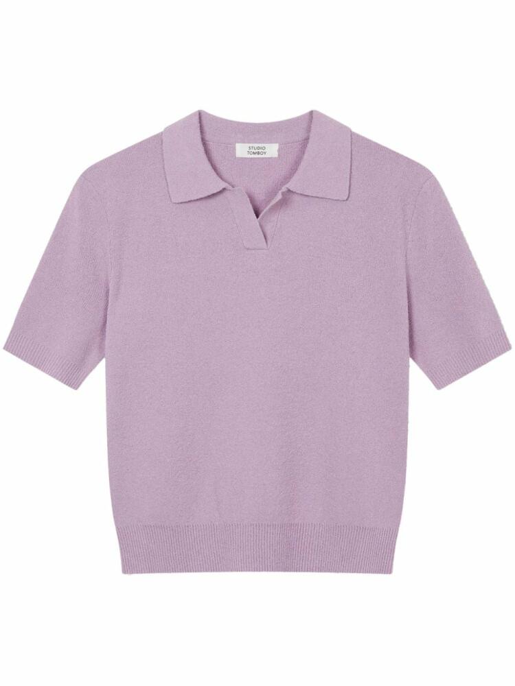 STUDIO TOMBOY short-sleeve knitted polo shirt - Purple Cover