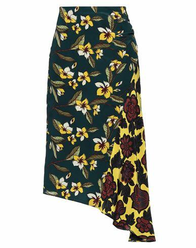 Weekend Max Mara Woman Midi skirt Dark green Silk Cover