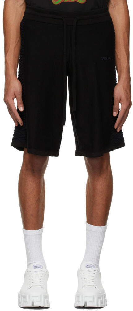 Versace Black Greca Shorts Cover