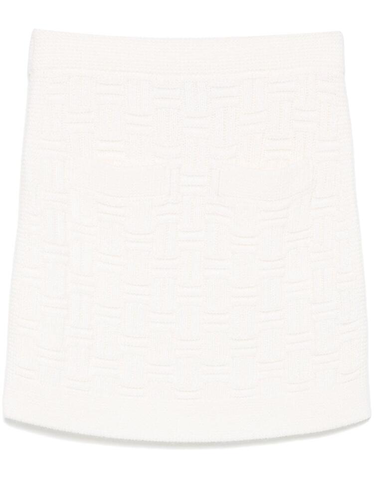 Casablanca Column Stitch mini skirt - White Cover